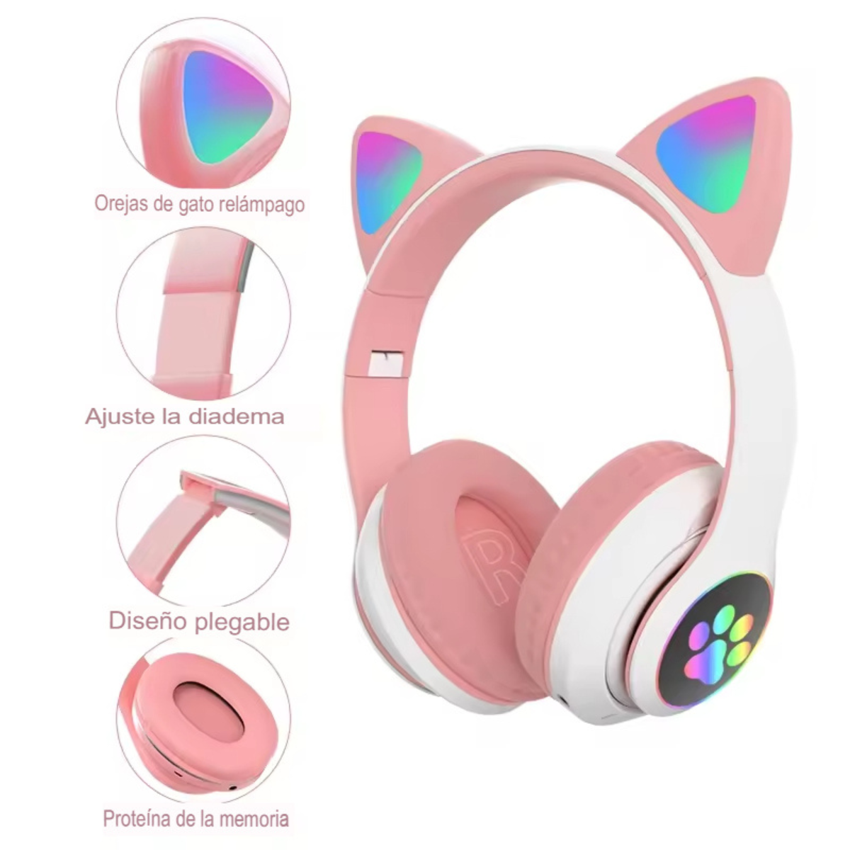 Audífonos de Gatito Bluetooth - Radio