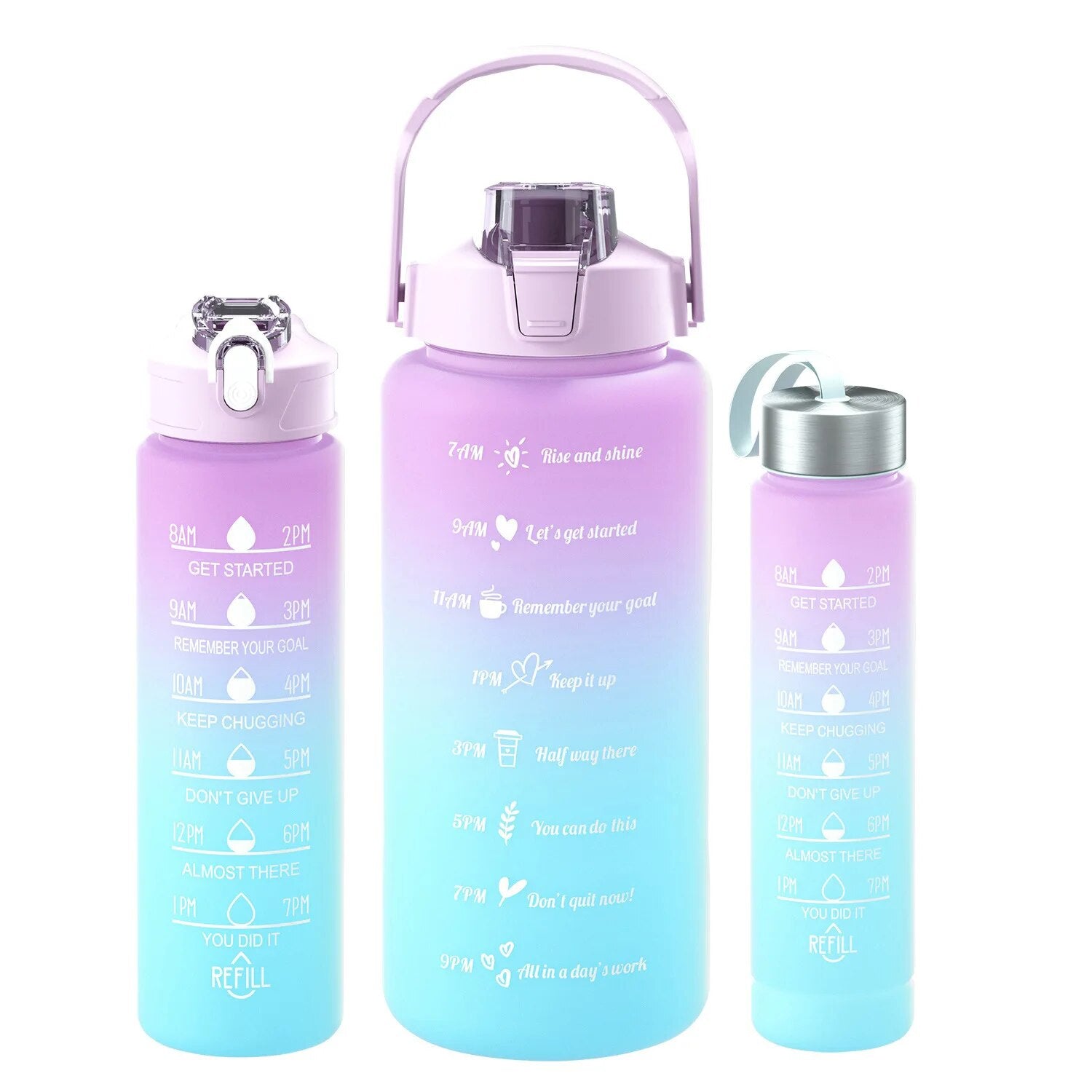 Botella De Agua Motivacional 3 en 1